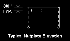Nutplate Elevation Nutplate Elevation